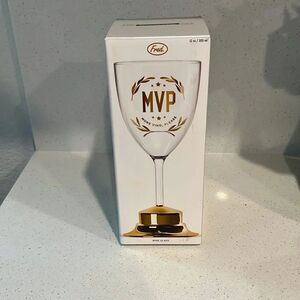 NWT MVP more vino please wine glass